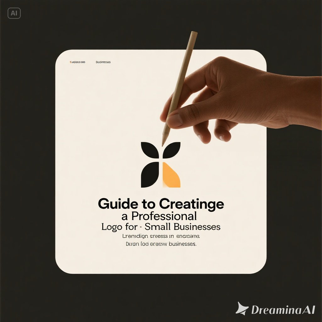 Kolase pembuatan logo profesional dengan laptop, palet warna, dan contoh desain logo.