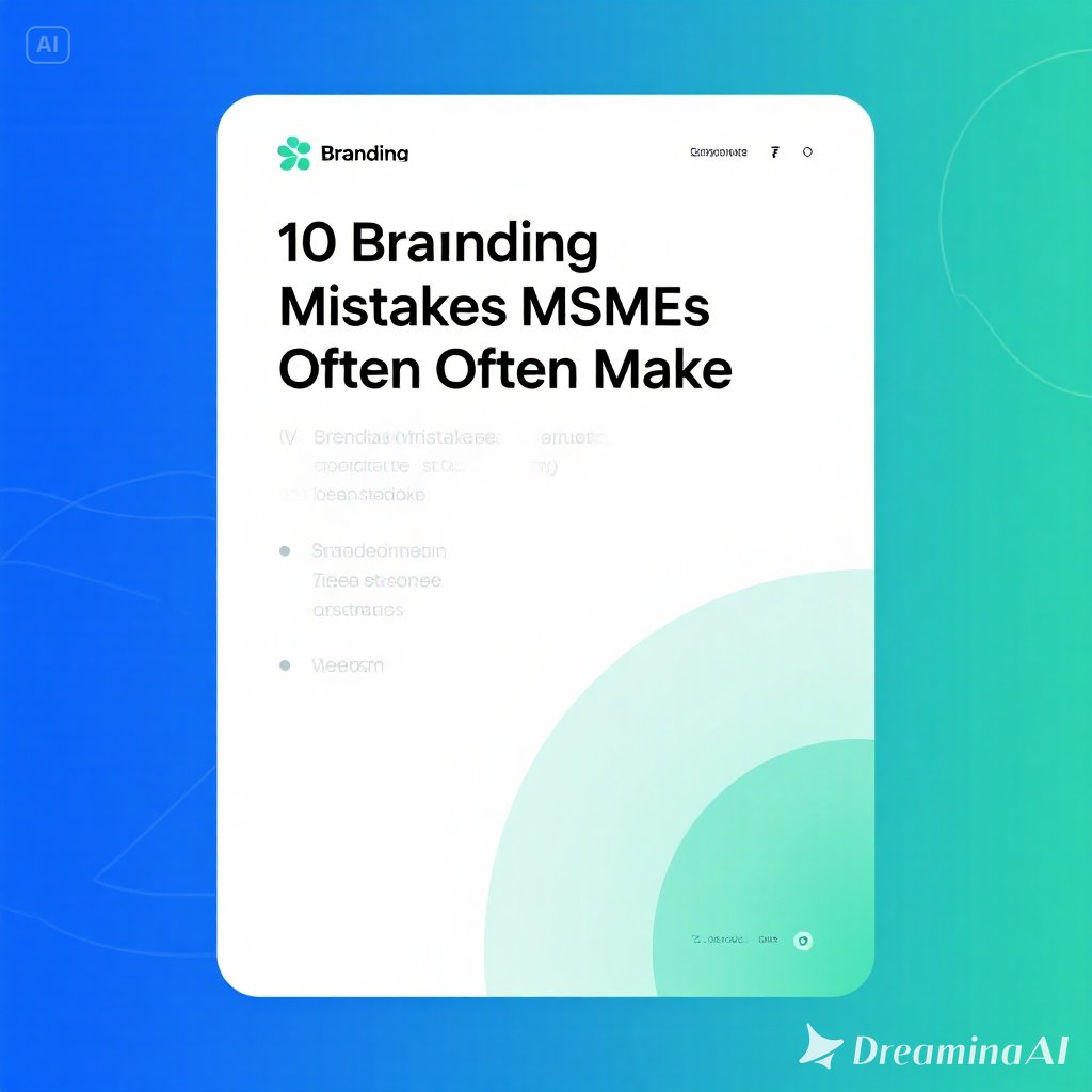 Ilustrasi UMKM melakukan branding dengan media sosial dan desain visual.