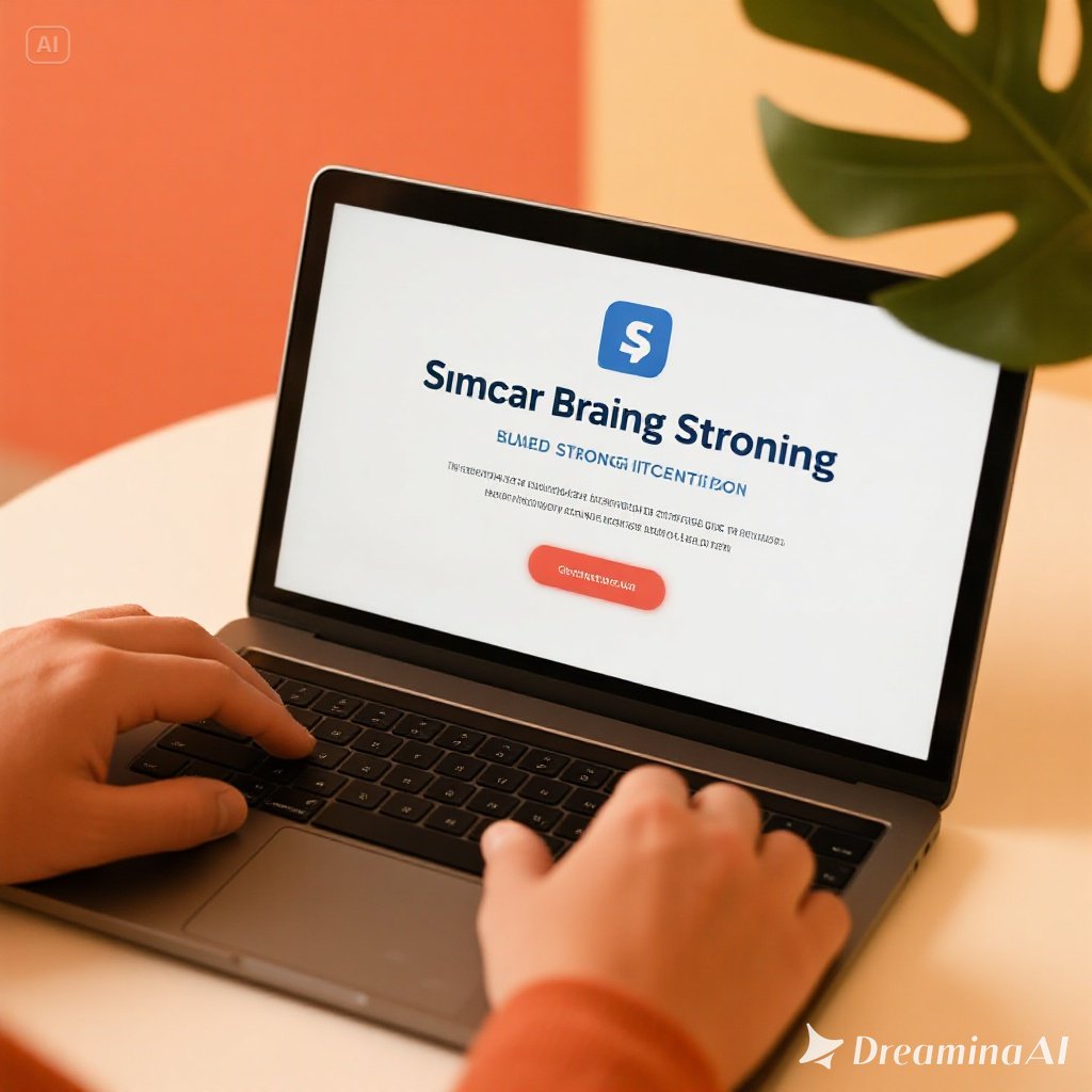 Ilustrasi branding media sosial dengan ikon platform populer dan identitas visual brand.