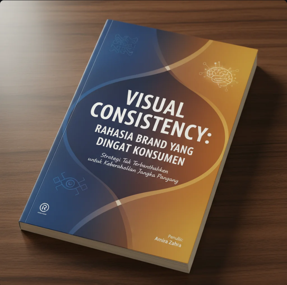 Desainer sedang menyusun palet warna dan tipografi brand di layar komputer untuk menjaga konsistensi visual.