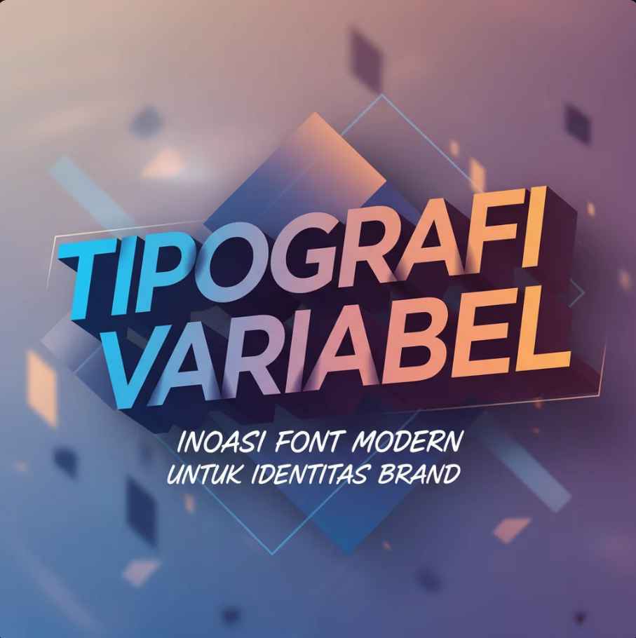 Desainer grafis sedang menyesuaikan bentuk huruf variabel di layar komputer dengan berbagai variasi ketebalan dan lebar font.